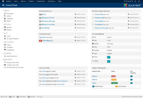 Administrator Control Panel